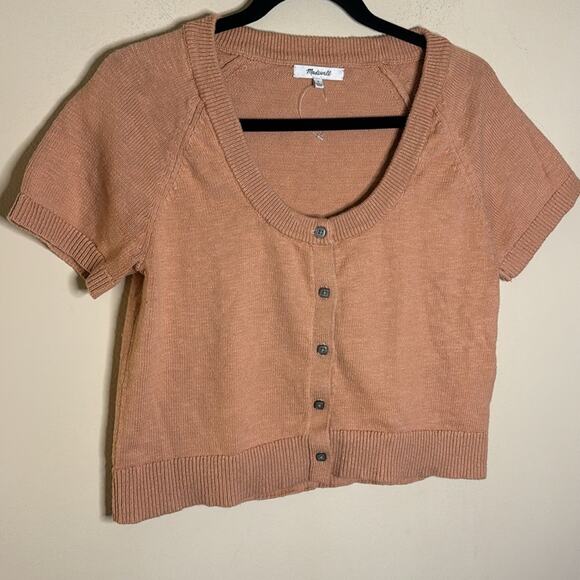 Madewell Linden Scoop Sweater Tee - Peach Size S - Picture 3 of 6
